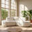 Sup Furn106.3" W x 57.9" D x 29.5" H Chenille Fabric Modular Sectional Sofa-128954074