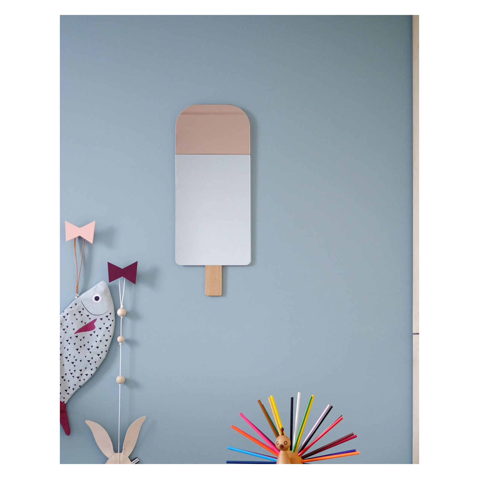 Wall Mirror, Rose