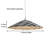 1-light Fabric Pedant Light Gray Cone Pedant Light with Cotton Shade for Living Room Kitchen Island