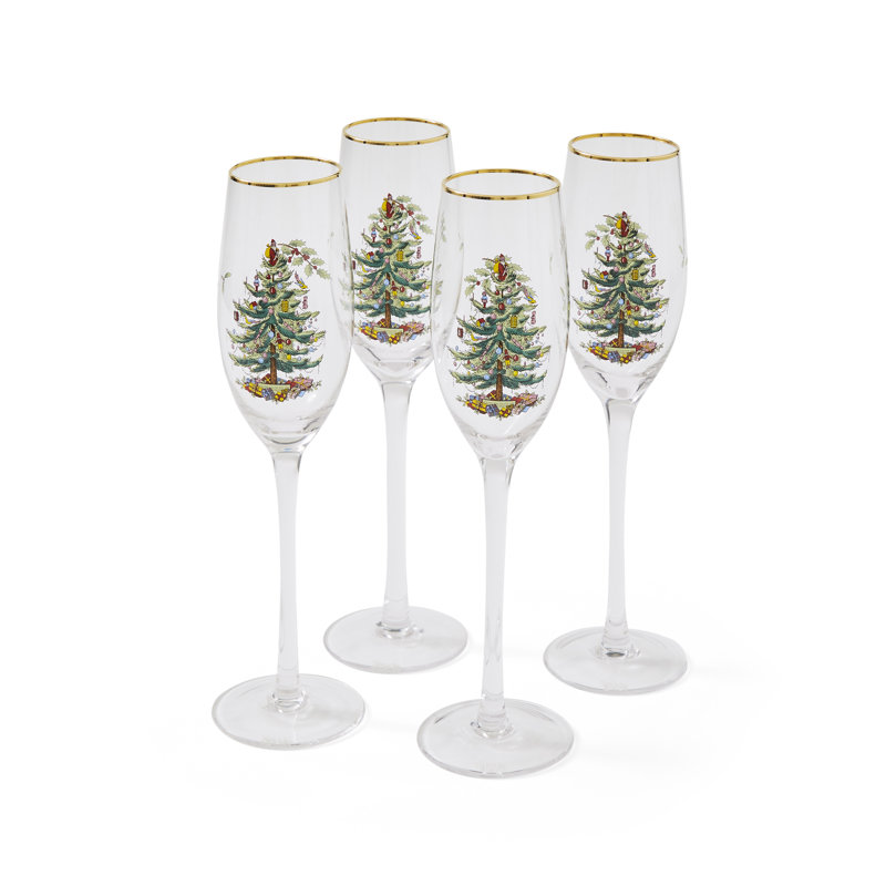 Spode, Christmas Tree - Champagne Flutes