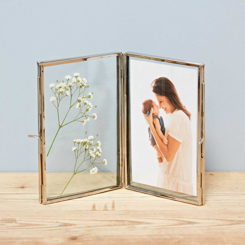 Metal Picture Frame, Silver, 16cm x 22.5cm