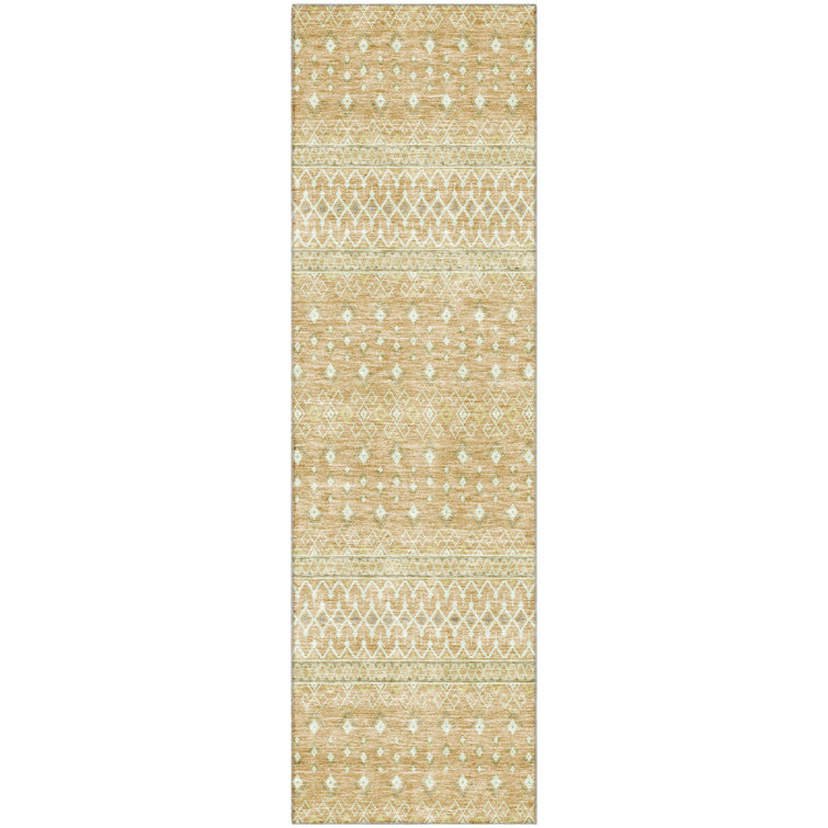 Premium Machine Washable Prisco Copper Rug