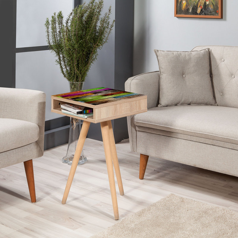 Table de bout à 3 pieds avec rangement Gia
