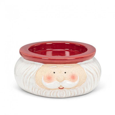 Large Santa Face Pillar Holder