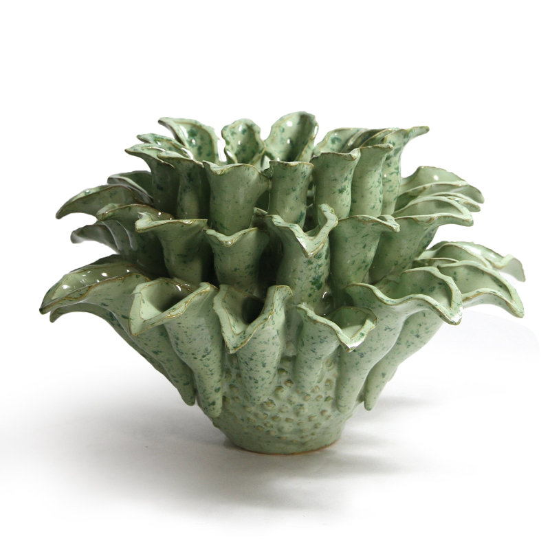 Vase Lotus, Green