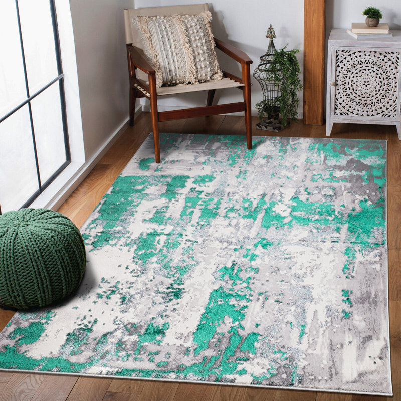 Alidis Abstract Indoor / Outdoor Area Rug, Rectangle 120 x 120cm