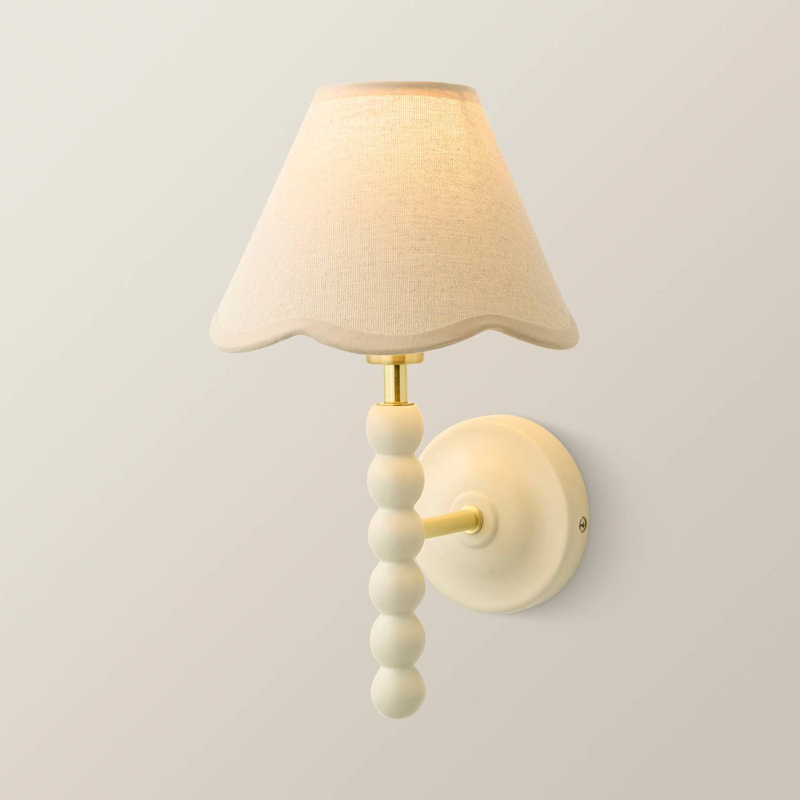 Algimanta Manufactured Wood Wallchiere, Cream/Beige, 32cm H x 19cm W x 21cm D, Satin