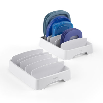 YouCopia® StoraLid® Food Container Lid Organizer, Small 2-Pack, Adjustable Plastic Lids Storage