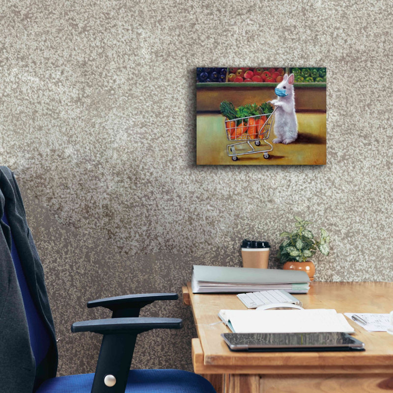 «Quarantine commercial» par Lucia Heffernan, art mural sur toile, H 12 po x l 16 po x P 0,75 po