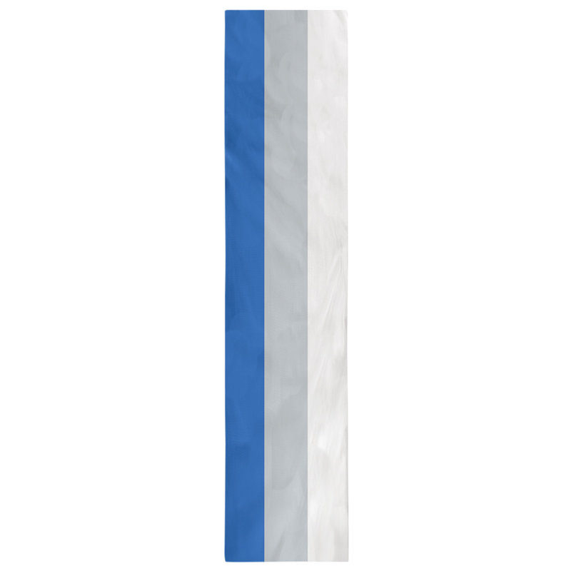 Basketball Table Runner, 90" L x 16" W, Poly Twill, Dallas Royal Blue/Silver/White