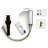 Modern Single Handle Bathroom Faucet, Chrome - Rust-Resistant Stainless Steel, Single Hole-122684426
