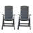 Folding Patio Chairs Set Of 2, Aluminium Frame Reclining Sling Lawn Chairs With Adjustable High Backrest, Patio Dining Chairs For Outdoor, Camping,Porch
