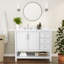 Ensemble de meuble-lavabo simple 36 po avec lavabo, armoire, tablette de rangement ouverte et tiroirs de rangement Caniya-1030700855-1045739432-1054958062