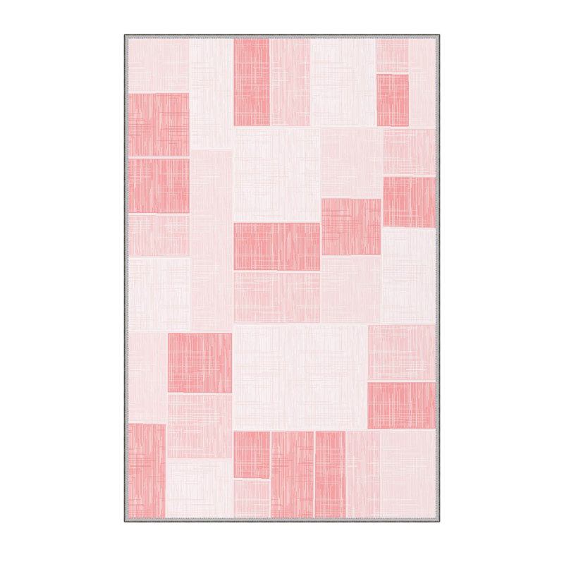 Stylish Hall Carpet, 2.6 x 6.6 Feet, 1% Polyester, .3 in Pile Height | Antibacterial, Non-Slip PVC Felt Dot Underside | 3D Digital Print, Machine Washable, Ideal for Entryway & Living Spaces