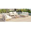 Ensemble de canapé modulaire de patio en métal 7 pièces, ensemble de conversation pour jardin avec coussins épais-38072848