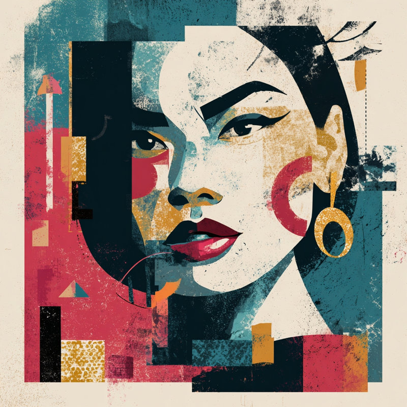 Art mural urbain sur toile abstraite Urban Elegance, H 20 po x l 20 po x P 1,5 po