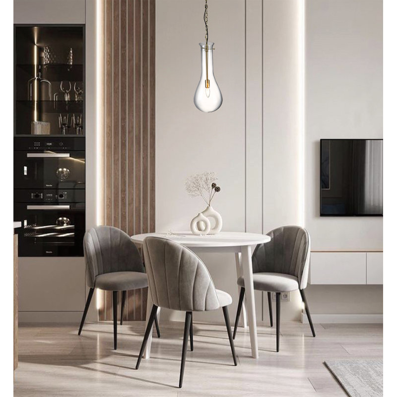 Luminaire suspendu en verre 1 lumière Transitional