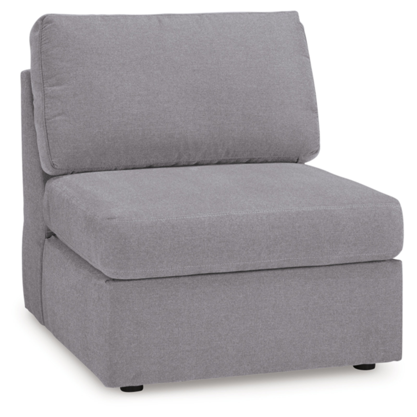 Branton Modular Sectional With Chaise, 36" H x 140" W x 68"D, Right Hand Facing, Gray Polyester