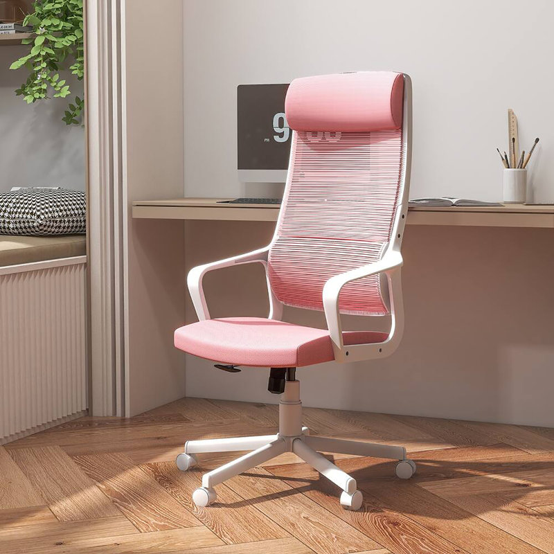 Chaise de travail en filet Northwood, Rose / blanc