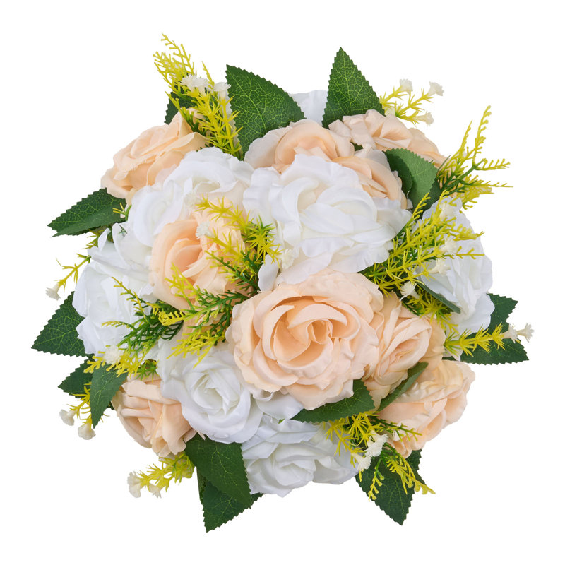 Rose Arrangement, White, 10.8cm x 24cm