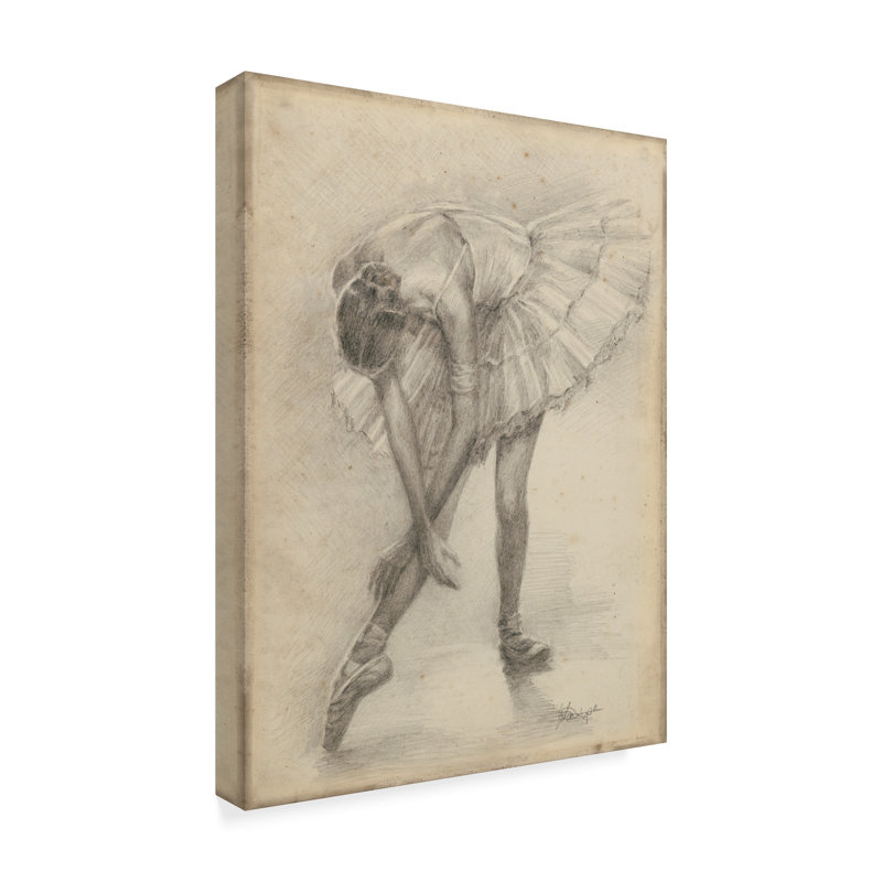 «Antique Ballerina Study II», reproduction d'art sur toile tendue, H 24 po x l 18 po x P 2 po