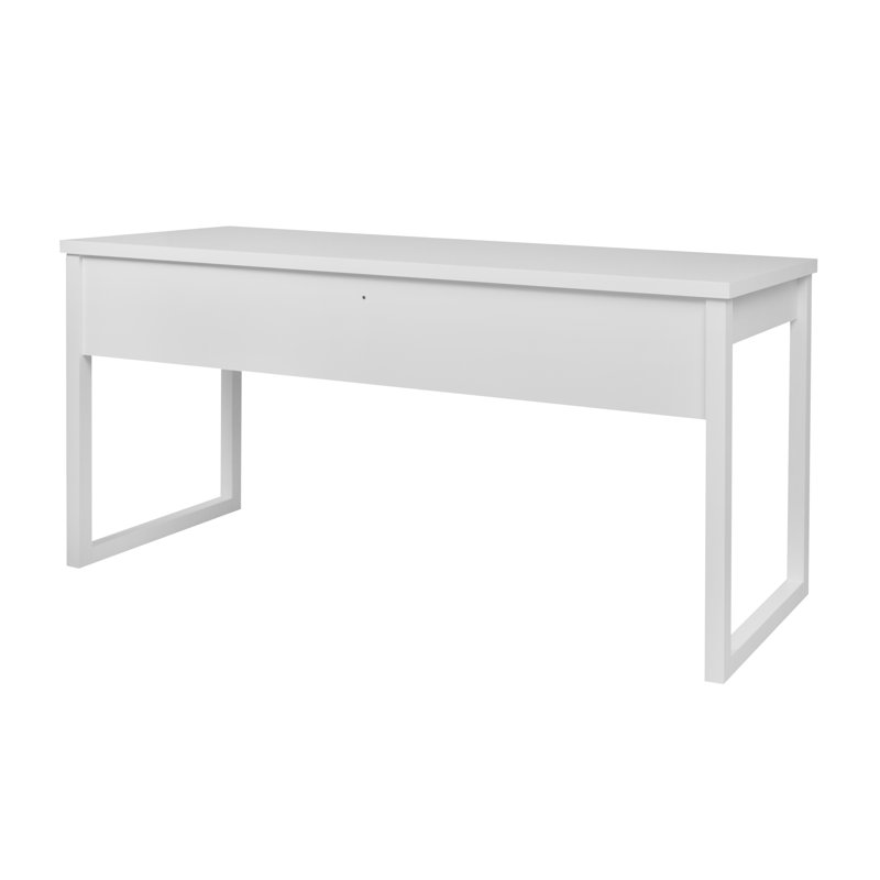 Jess Solid Wood Writing Desk, 75cm H x 160cm W x 57cm D, White
