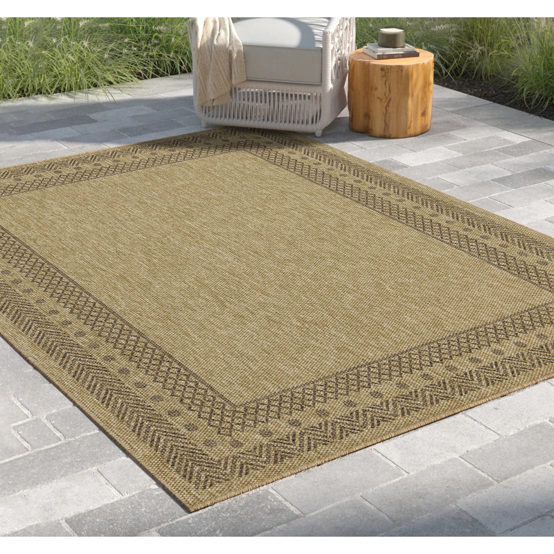 Jute And Mocha 2' 7" X 7' 3" Indoor/Outdoor Area Rug, Runner 2'7" x 7'3"