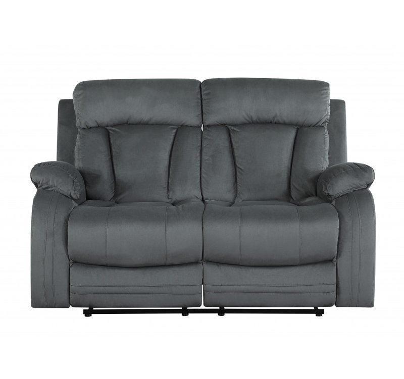 Three Piece Indoor Gray Microsuede Six Person Seating Set Three Piece Indoor Gray Microsuede Six Person Seating Set