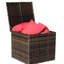 Coffre de rangement brun pour patio