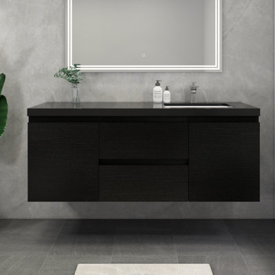 Ensemble de meuble-lavabo mural simple 60 po Castin