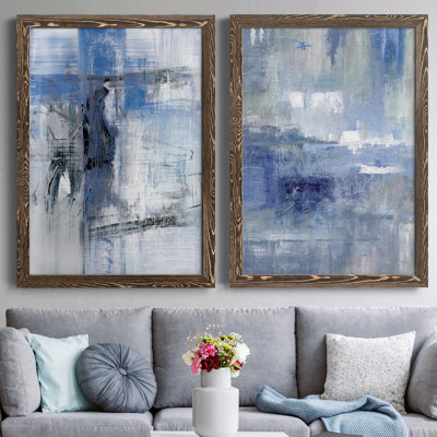 " Reflections In Indigo " 2 - Pieces Painting Print