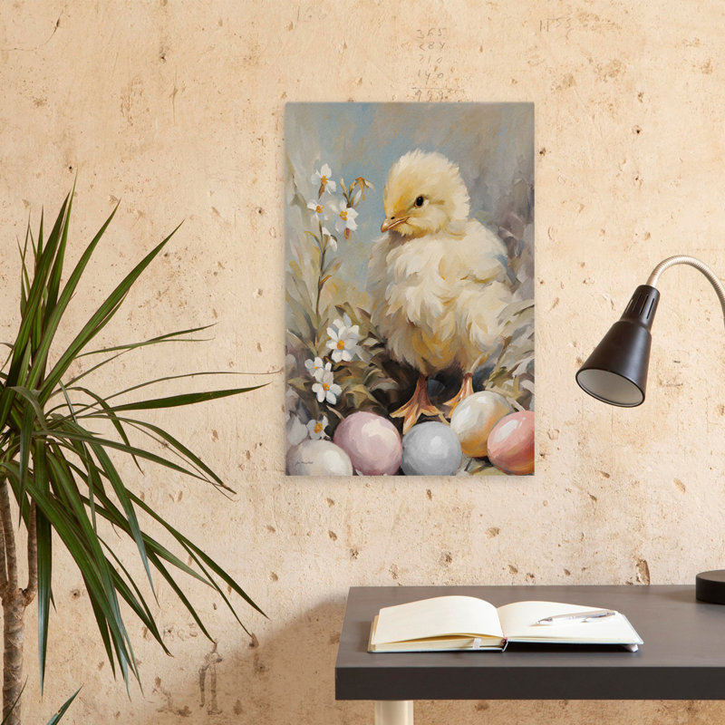 Henrietta - Art contemporain, oiseaux, faune, H 16 po x l 24 po