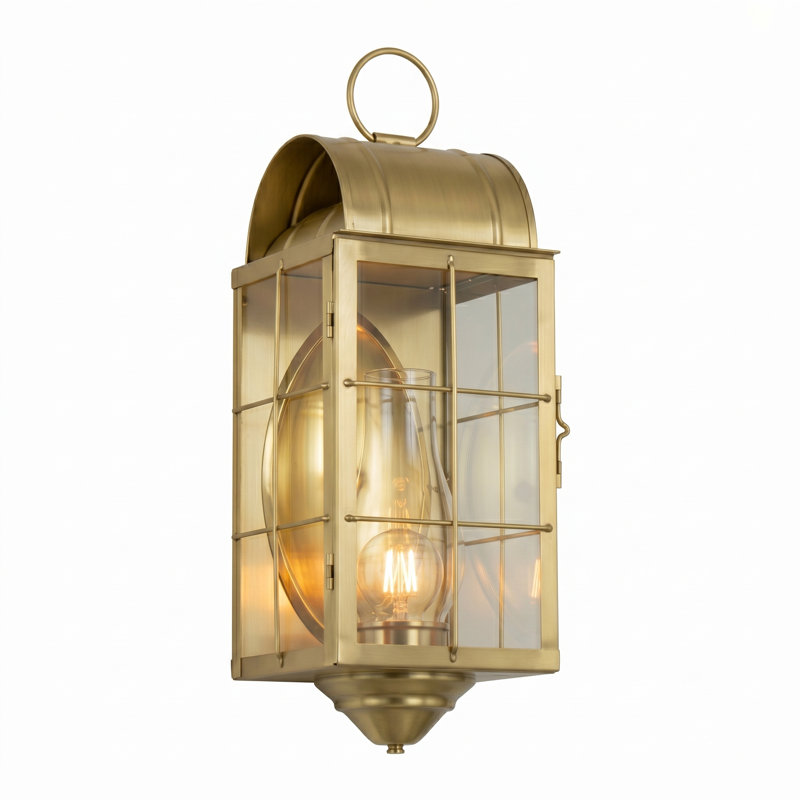 Brass Traditions - Durham - 1 lumière - 20 pouces - Laiton antique - Laiton massif - Applique murale, Transparent