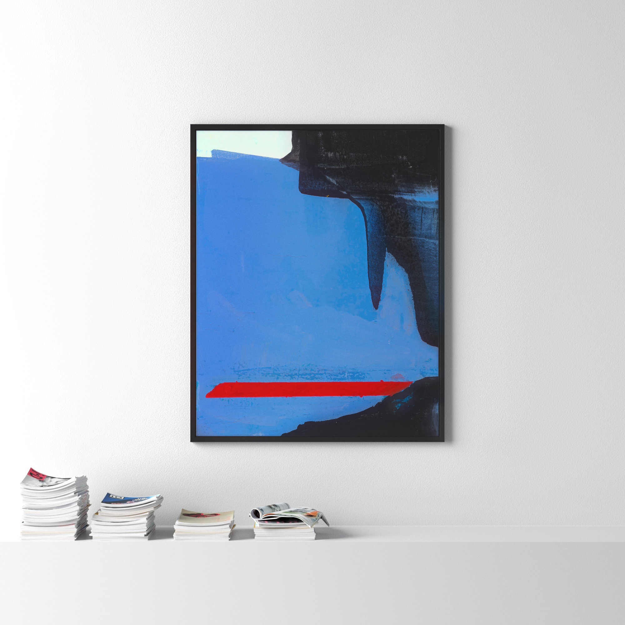 Beneath The Blue 3 by Andrea Stokes, Black Framed, 50" H x 40" W x 1.375" D