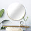 Miroir mural en bois doré avec cadre mince-1116474738