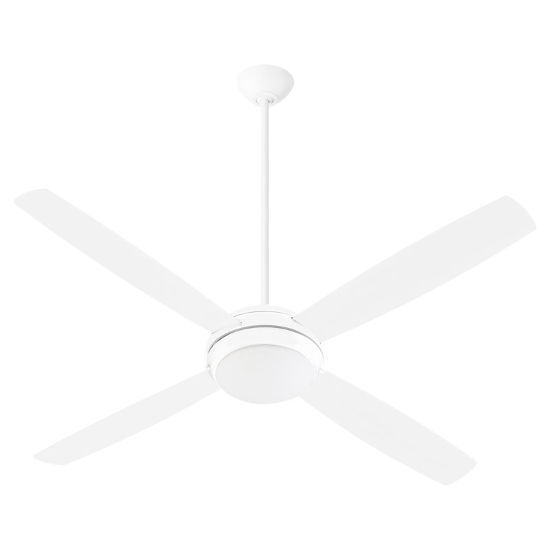 Laderrian 60'' Ceiling Fan with LED Lights, White