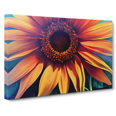 Contemporary Sunflower - Wrapped Canvas Print