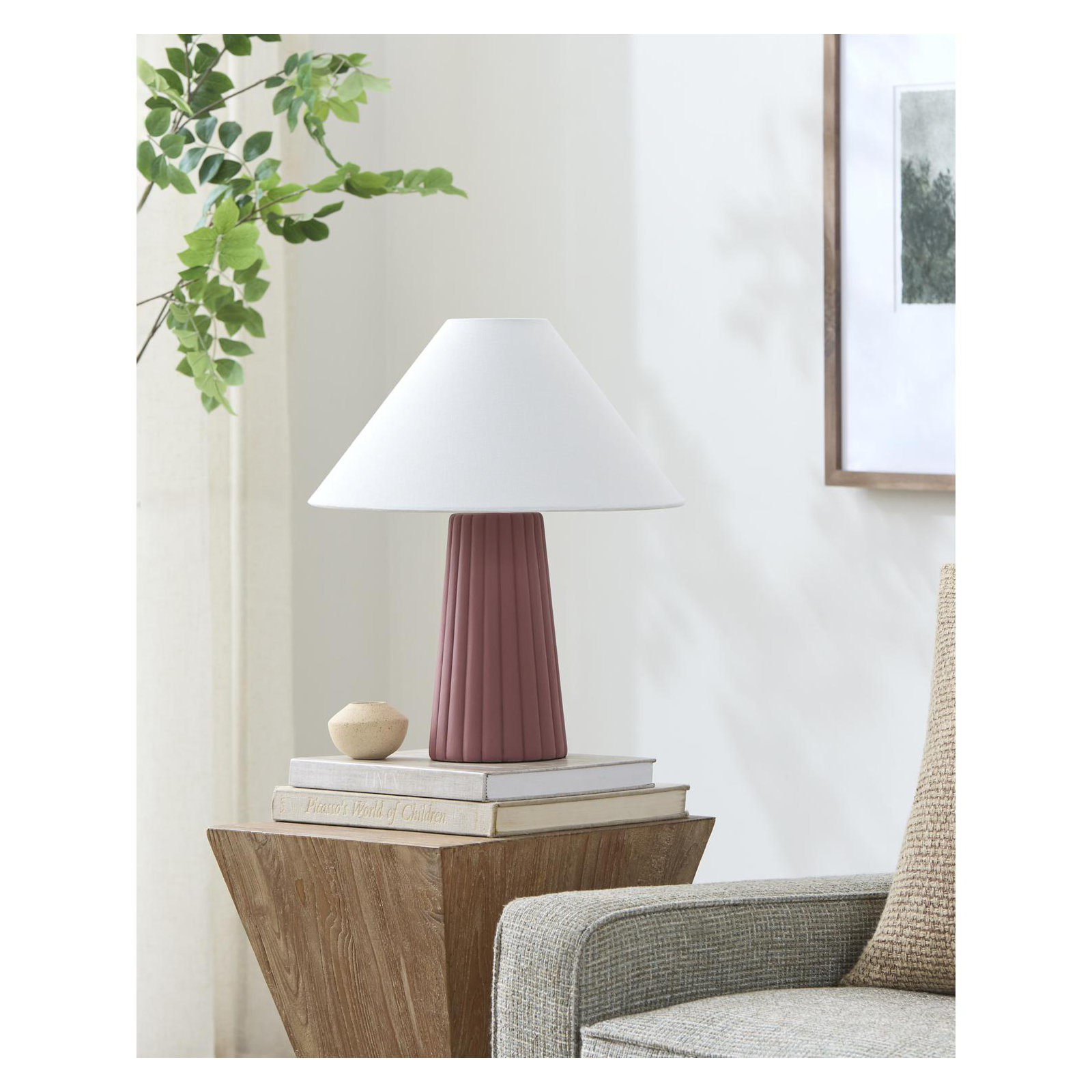 Burkhalter Table Lamp, Pink