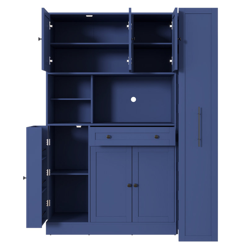 Buffet traditionnel autoportant avec rehausse 52,8 x 17,7 x 70 pouces