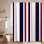 Rideau de douche rayé bleu rouge blanc marine avec 12 crochets