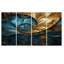 «Warm Gold Deep Ocean Fractal - Fractals», art mural sur toile 4 pièces-29777681