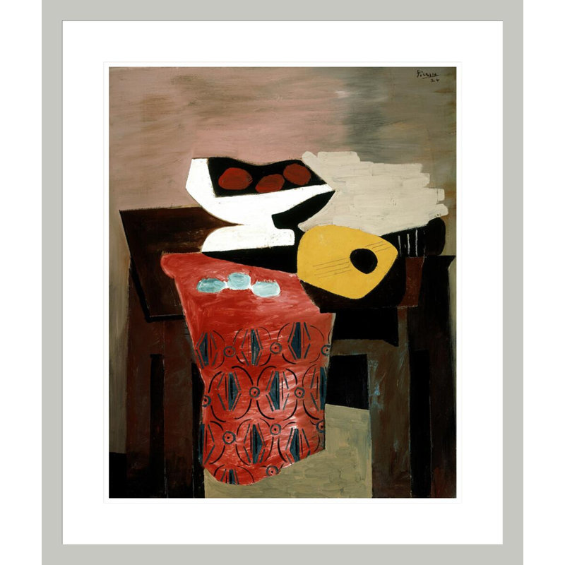 «The Red Foulard» par Pablo Picasso, impression giclée sur cadre, H 27,6 po x l 23,5 po