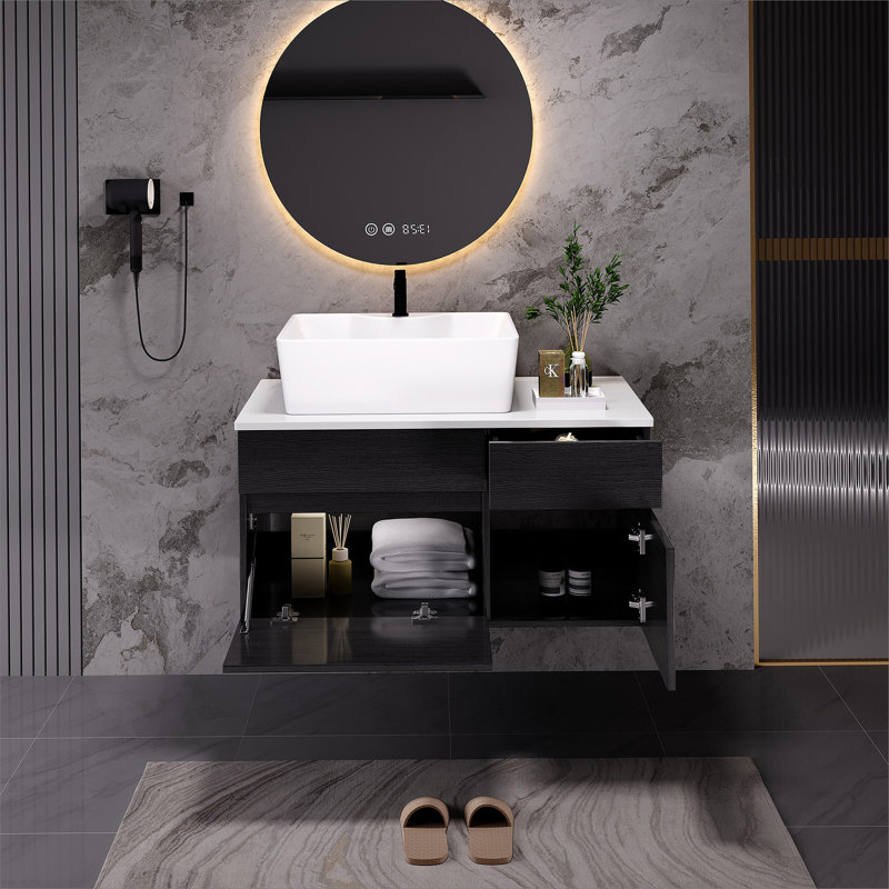 Floating Small Bathroom Vanity With Sink