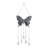 Decorative Shimmering Butterfly Hanging Bell Windchimes for Outdoor and Yard Decor - Garden Art Wind Chimes for Home and Patio Decor - 26", Silver