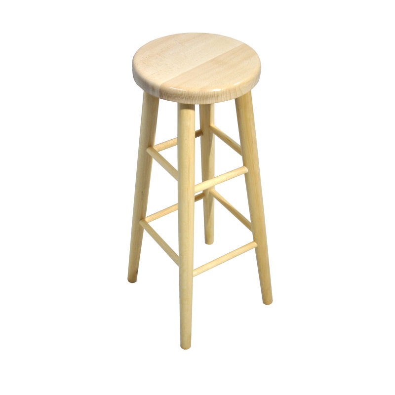 Solid Wood Counter Stool, Unfinished