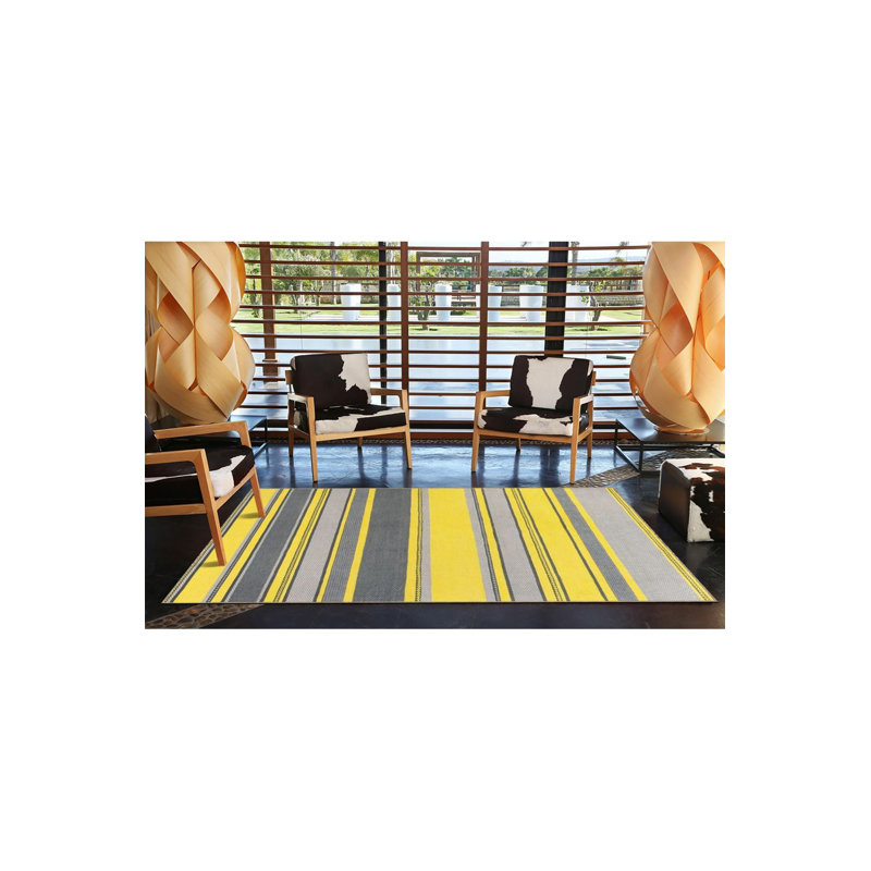 Yellow Plain Patterned Woven Base Rug, Runner 3'3" x 9'10" Rug Pad Included