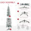 Arbre de Noël artificiel enneigé 6 pi de hauteur 6 pi, arbre de Noël mince avec branches réalistes et 395 pointes