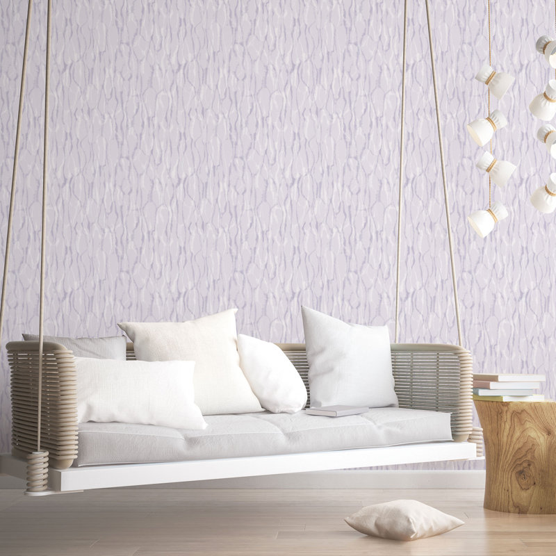 Deljuan 1000cm x 53cm Textured Non-Pasted Roll, Purple