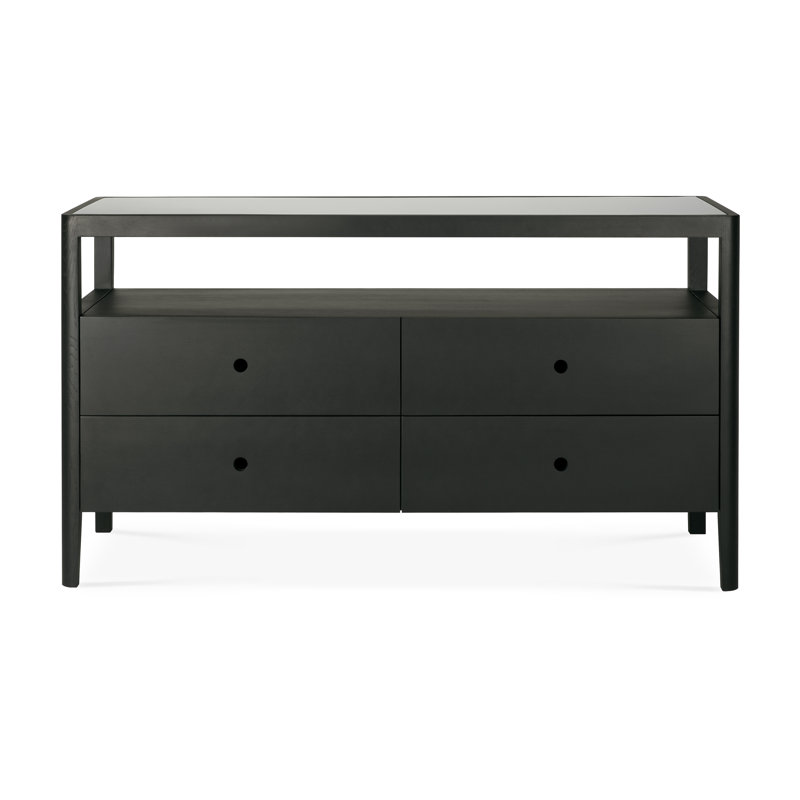 Spindle 4 - Drawer Dresser, Black