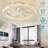 19.68" - Dimmable Led Crystal Ceiling Fan With Led Lights-565190399